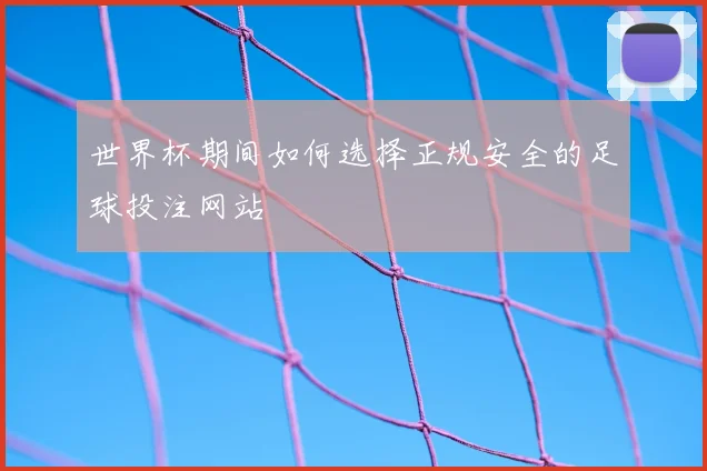世界杯期间如何选择正规安全的足球投注网站